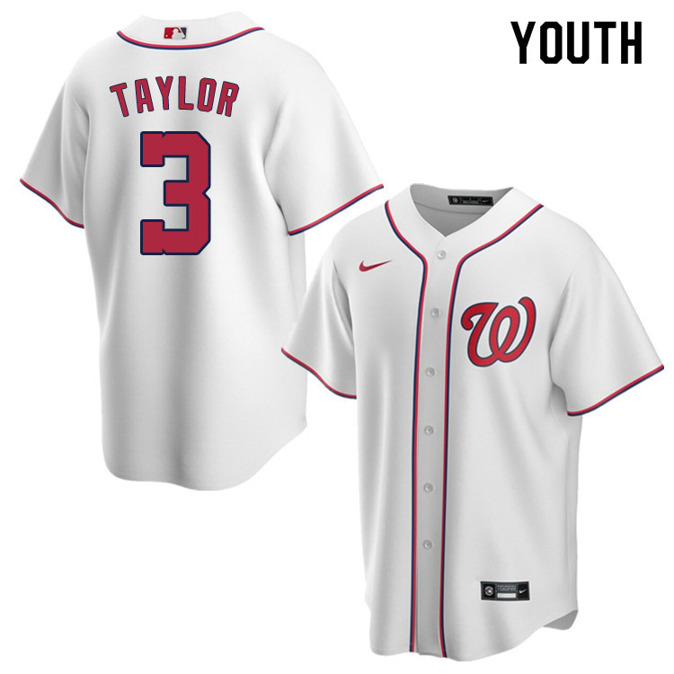Nike Youth #3 Michael Taylor Washington Nationals Baseball Jerseys Sale-White
